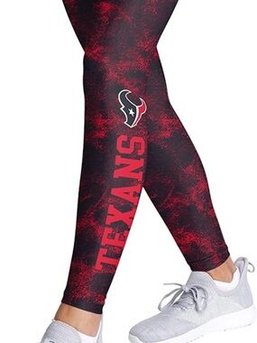 NWT! FOCO Houston Texans Tie Dye High Rise Athletic Leggings L NFL Football